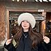 ECYC Faux Fur Bucket Hat, Fashion Plush Bucket Hat Fluffy Fisherman Cap Fuzzy Winter Warm Bucket Hat for Women Girls White