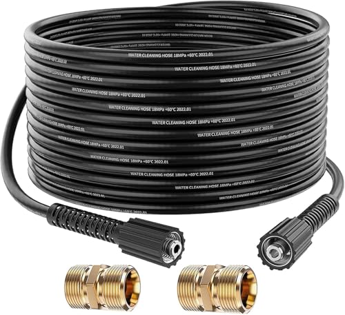 Stone Banks Hochdruckreiniger-Schlauch Jet Wash Verlängerungsschlauch, 33' 10M M22 Innengewinde Ersatzschlauch mit M22 Außengewinde Verbinder Kompatibel mit Kärcher Standard M22-14 Verbindung