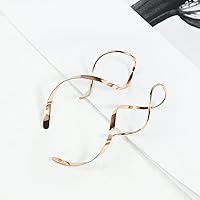 Vista 24 de Handmade Spiral Threader Earrings Sterling Silver Hypoallergenic Twisted Pull Through Drop Dangle Earrings for Women - Silver & Gold