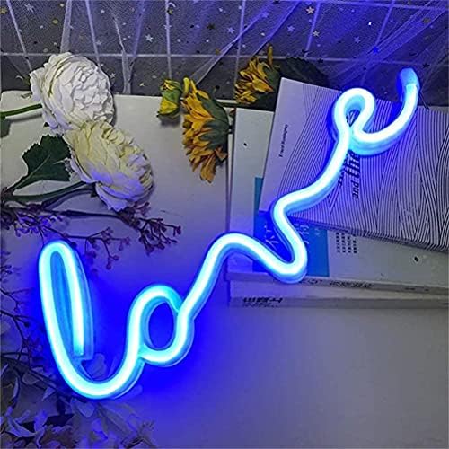 Nordstylee Neon Art Love Light Signs, Led Love Night Lights Decor Lights/Lamp for Kid's Gift, Wall/Room Decor, Birthday Party, Christmas, Wedding Decoration(Blue)