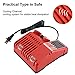 Multi-Voltage M-18 18V Battery Rapid Charger Compatible with Mil-Waukee M-18 14.4V-18V Lithium-ion Battery 48-11-1850 48-11-1852 48-11-1862 48-11-1865 48-11-1880 48-11-1881 48-11-1840 48-11-1815