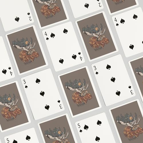 Lantern Press Telluride Colorado Ski Moose 52 cartas póker miniatura 4