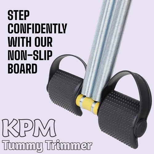Image of KPM India's No.1 Tummy Trimmer Double Spring Ab Exerciser with Foot Pedals & Anti-Slip Foam Handles, Full Body Home Workout Equipment for Abs, Arms, Legs & Core Fitness (Made in India)