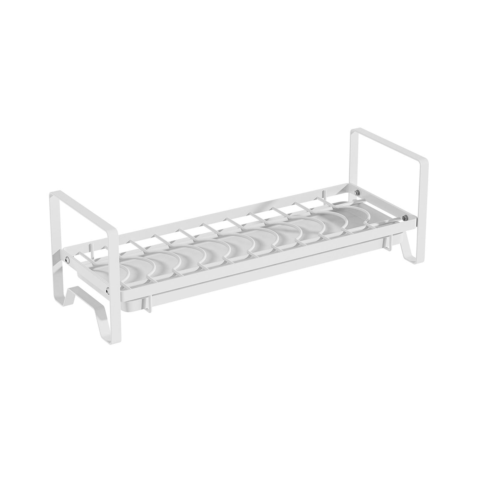 Hsioluted Space Saving Sink Rack Modern Bowl and Plate Drainer Drying Rack Storage for Dishes and Cutlery Plate