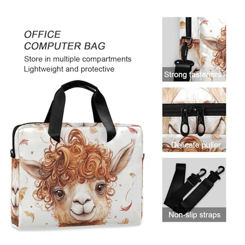 Maletín para portátil Cute Llama 13 a 15.6 pulgadas miniatura 4