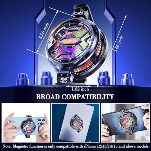 Image of FS03 Arctic 15W Mobile Cooling System, Magnetic Semiconductor Phone Cooler with High-Speed Fan, Universal Grip Clip, Anti-Overheat Radiator for Gaming & Streaming Smartphones