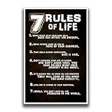 7 Rules of Life Poster | 18-Inches By 12-Inches | JSC114
