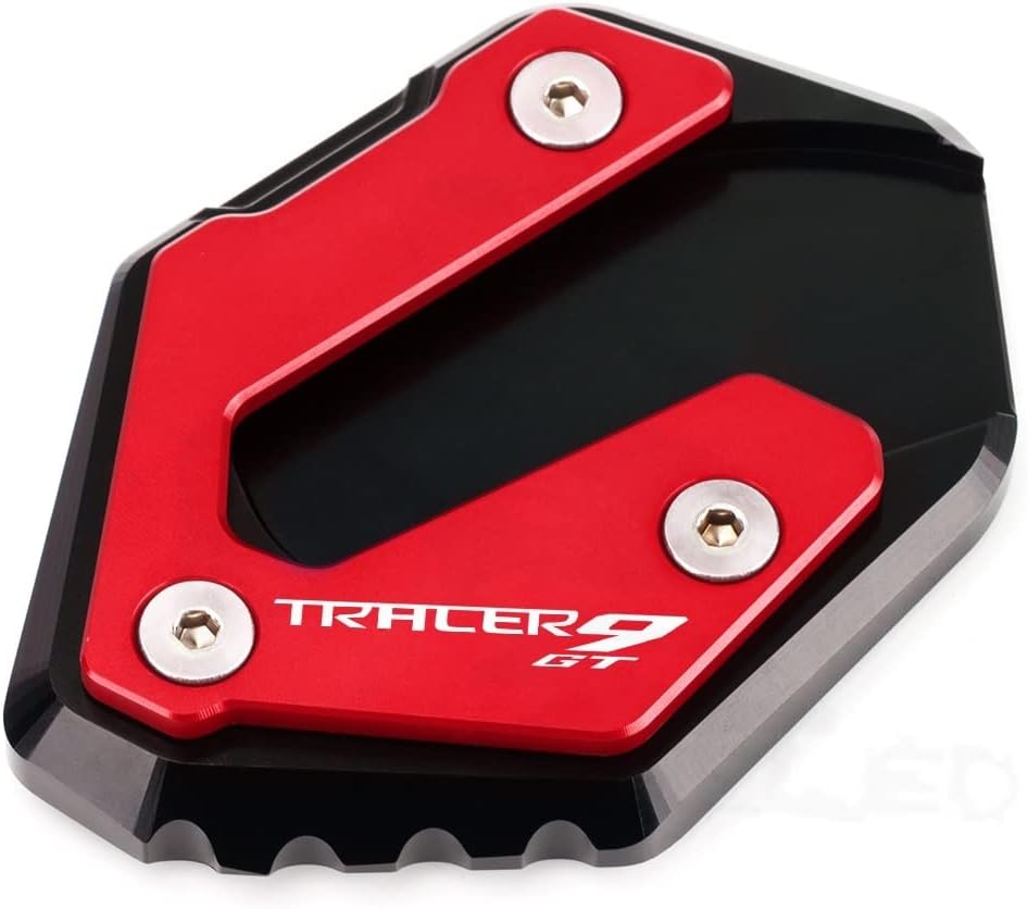 DEHIWI for Ya&maha Tracer 9 9GT 2020-2022 Motorcycle Foot Support Side Stand Cover Foot Stand Extension Pad CNC Support Plate Enlarger Pad Anti Slip (Color : 1)
