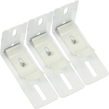 Kichvoe 3-Inch Vertical Blind L Bracket Sturdy Blind Clips for Valance Mounting Brackets 3 Pairs Easy Internal Installation