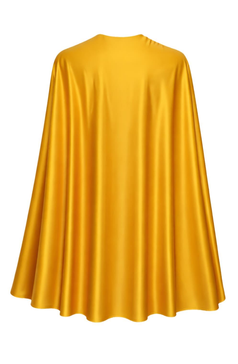 The Dragons Den Adults Plain Yellow 24" Length Superhero Cape Fancy Dress Costume Accessory