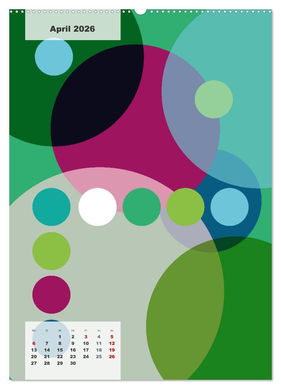 Geometrical ART (Wandkalender 2026 DIN A2 hoch), CALVENDO Monatskalender: Künstlerische Gestaltung mit geometrischen Formen (CALVENDO Kunst)