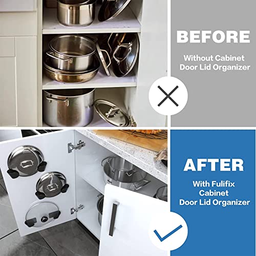 DQZSY Pot Lid Holder 6 works Hanging Pot Lid Organization Lovers, Kitchen Bracket Hanging Holder - Image 4
