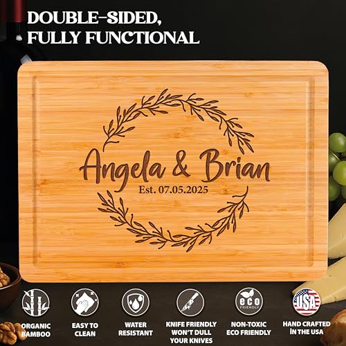 Tabla de Cortar de Bambú Personalizada 14x10 pulgadas miniatura 3