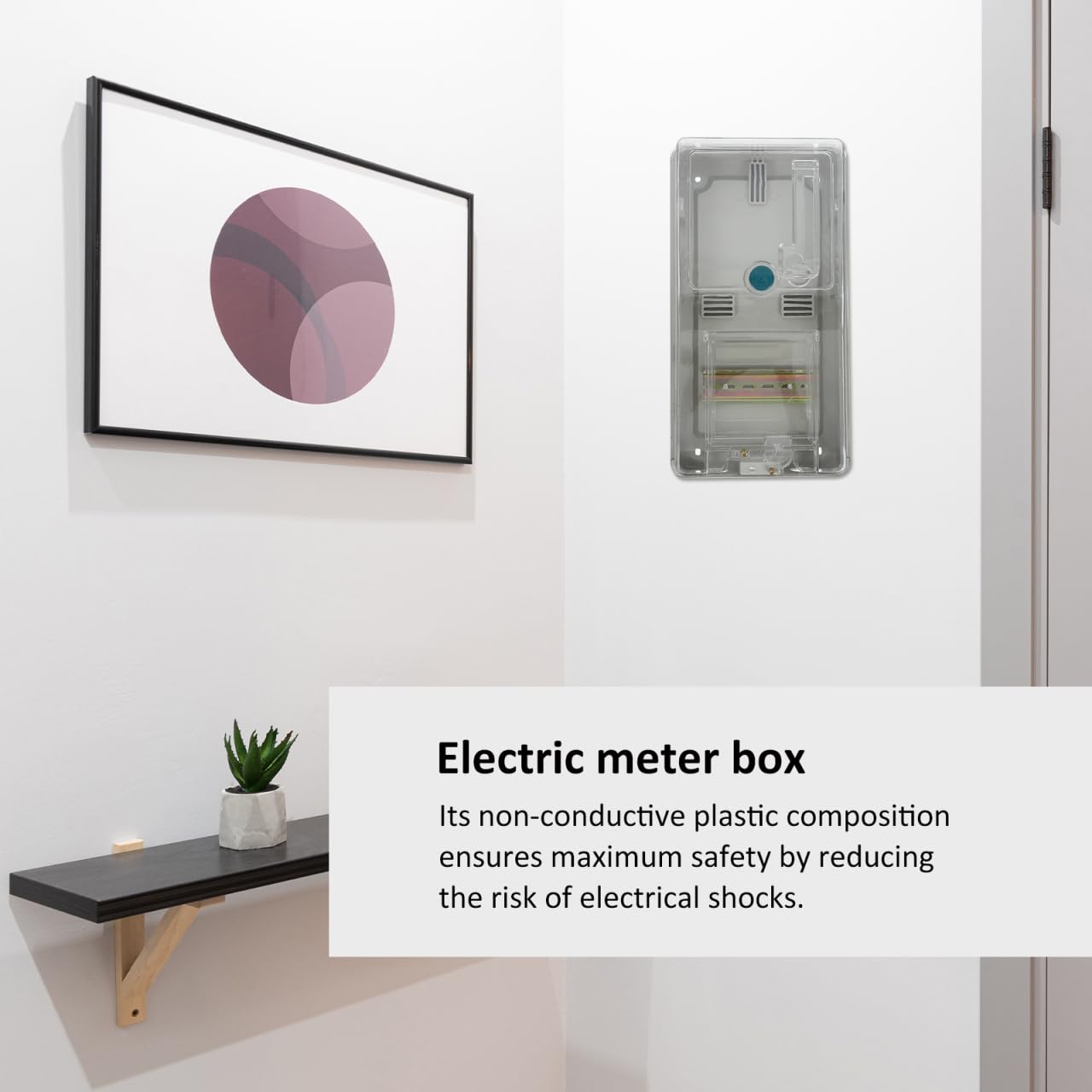 ARTIBETTER Waterproof Outdoor Electrical Box 13X7X3.74 Inch Clear Energy Meter Box with Uv Stabilized Cover and Transparent Front Panel for Home Power Distribution