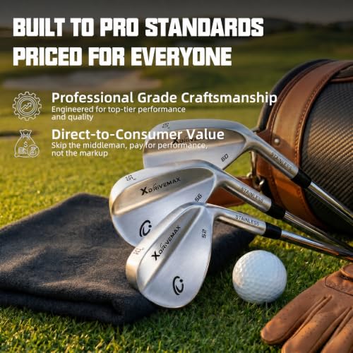 Image of XDriveMax 3-Piece Golf Wedge Set, 52 56 60 Degree, Right Hand