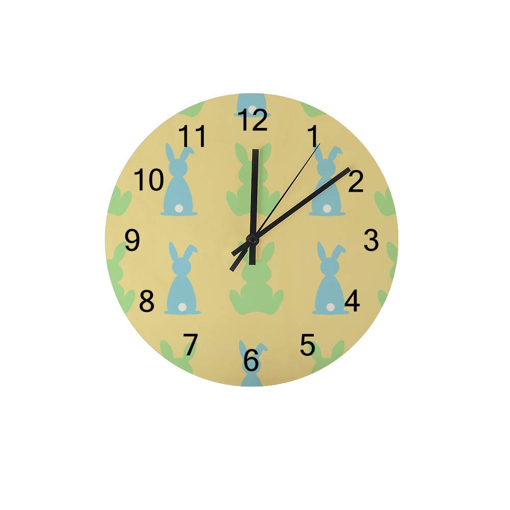 Horloge murale ronde en bois silencieuse pour chambre sans bruit d'aiguille