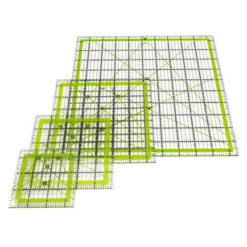 LINXIAO 4 Piece Acrylic Square Templates