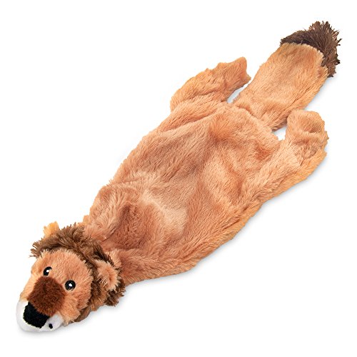 Image of Best Pet Supplies Squeaky Dog Toys with Soft Durable Fabric for Small, Medium and Large Pets Interactive Toy for Indoor Play, Supports Active Biting and Play - Lion, Small