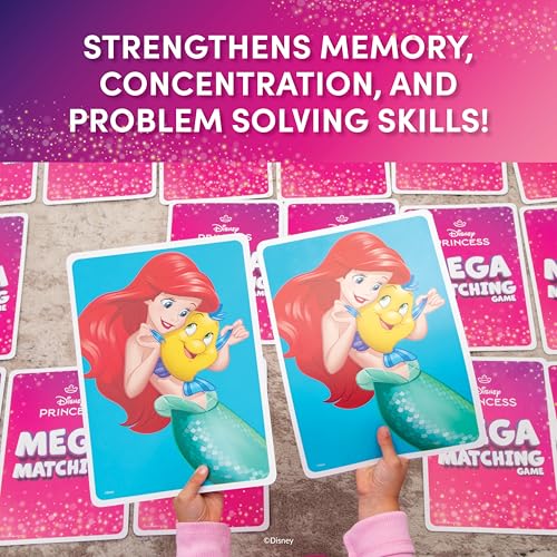Image of Disney Princess Giant Matching Card Game, Memory Game, Jumbo Playing Cards | Disney Toys, Giant Card Games, Family Game Night, Travel Games, Playing Cards, Screen-Free, Travel Game, Holiday Game