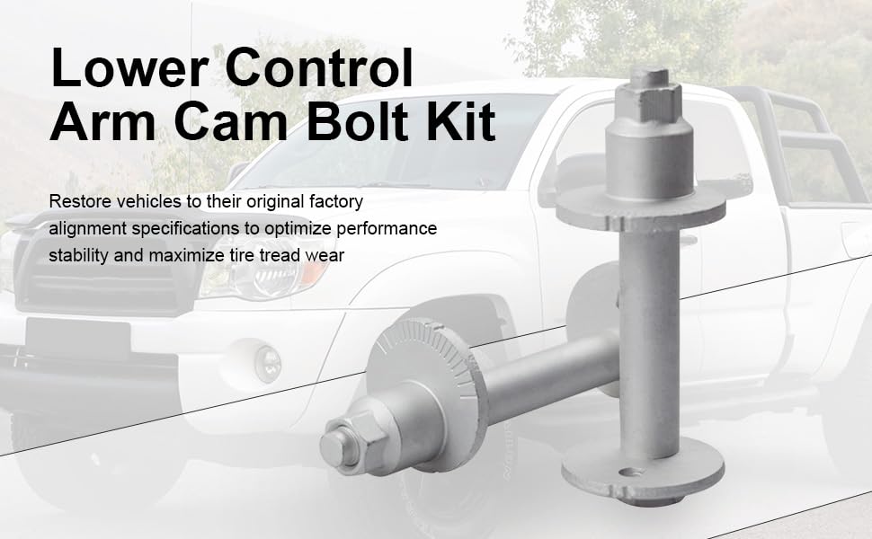 Miniatura 4 de Yojunauto Pernos de ajuste de punta inclinada de suspensión delantera, pernos de alineación de punta de leva de control inferior para Toyota