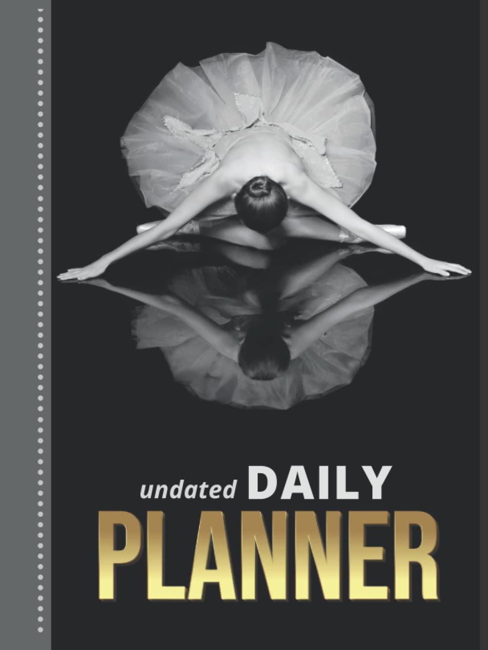 Agenda journalier non daté grand format 21x29,7 cm avec planning horaire et couverture danseuse