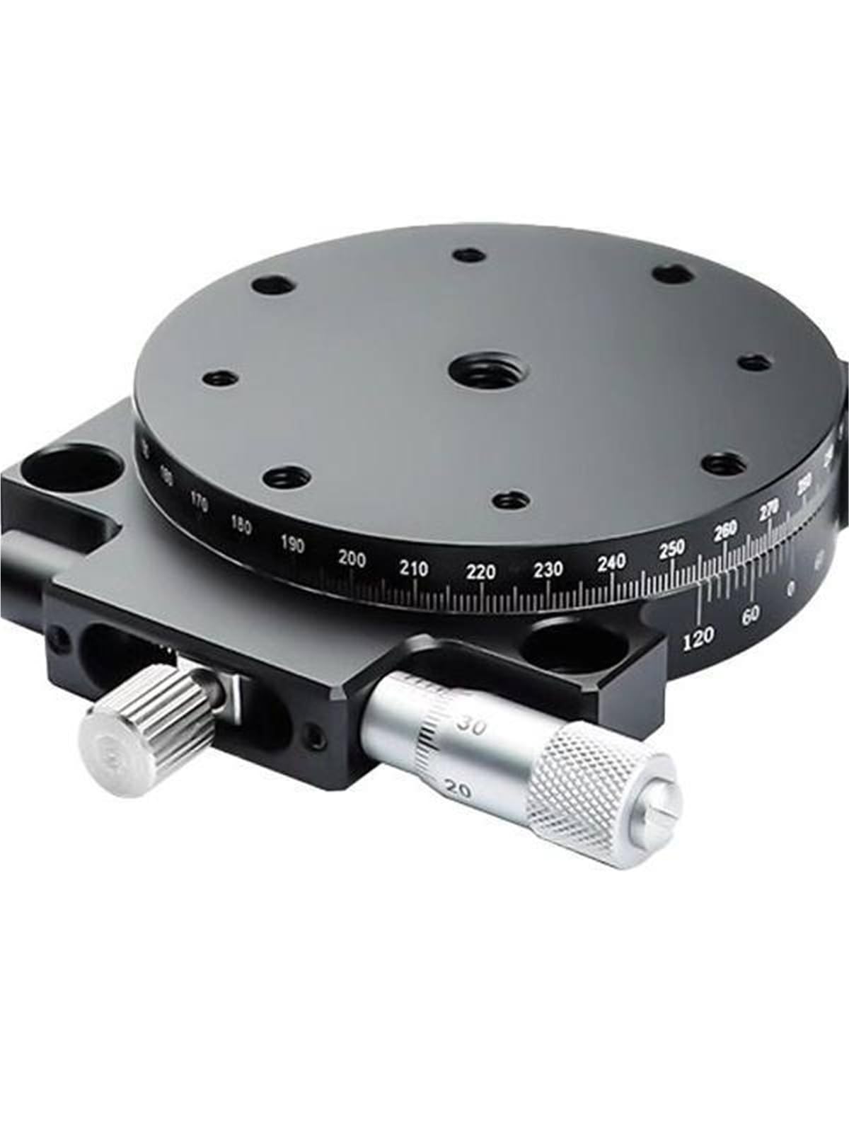 Plato giratorio manual de eje R modelo RS90-L con ajuste angular de 360° 5