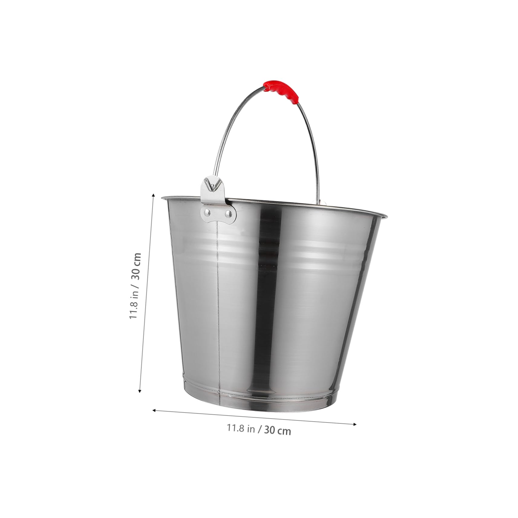 IMIKEYA Seau à Glace en Acier Inoxydable Poignée, Modèle Portable 1 Pièce