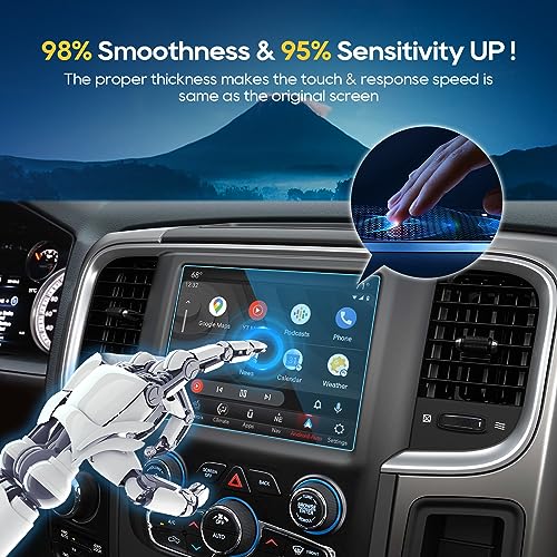 Image of LFOTPP Fit for D*odge Ram 1500 2500 3500 2013-2018 2019 2020 Uconnect Tempered Glass Protector Special for 8.4 Inch in-Dash Center Navigation Display Screen 2 Pack