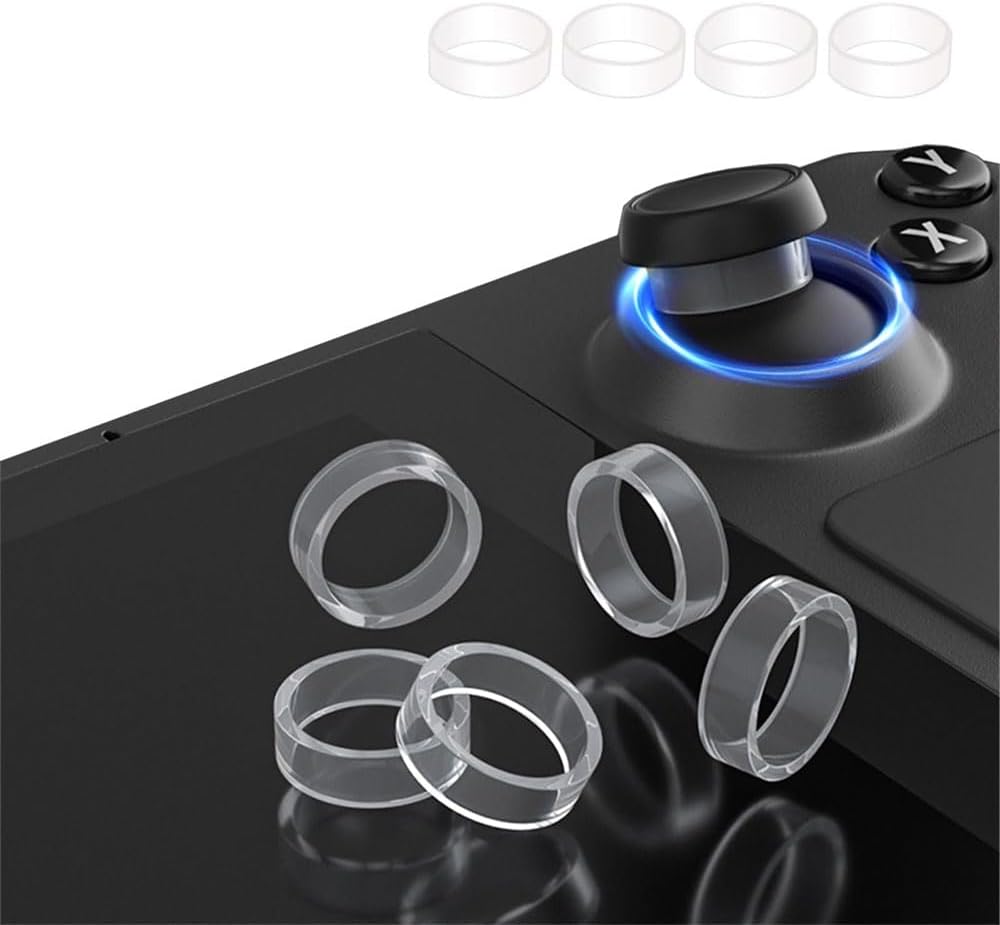 Azonee Compatible with Steam Deck Joystick Protectors, Invisible Elastic Clear TPU Anti-Wear Protector Ring for Steam Deck/Xbox / PS4 / PS5 / Rog Ally Joystick Accessories, (20 Pack)