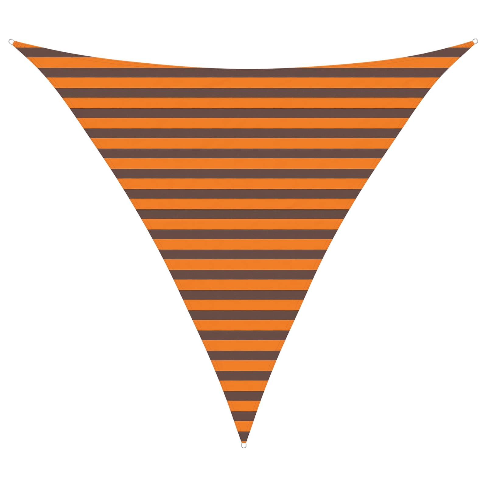 vidaXL Sun Shade Sail Orange and Brown 3 x 3 x 3 m, Outdoor Living Solution, Triangular UV-Resistant Shade Sail, Modern Patio Canopy for Garden, Balcony, Playground Protection