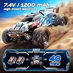 RC Voitures 1:18 Niveau d'entrée RC Voiture pour adultes & Garçons, entraînement tout-métal 4x4 hors route RC Camion de course haute vitesse 40 km/h, avec 2 Remboursé 1200 mAh Batteries, Voiture de Télécommande rapide pour adultes