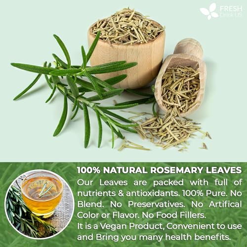 Image of Premium 20oz Rosemary Leaves, 100% Natural & Pure from Dried Rosemary Leaves, No Additives, No Caffeine, Vegan. Dried Rosemary Herb, Perfect for Seasoning, Spice Blends for Grilling & Cooking