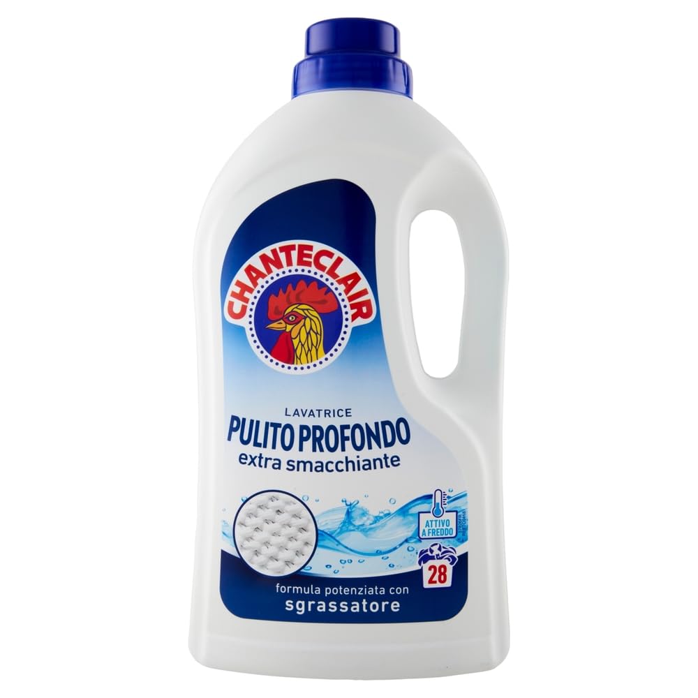 Chanteclair Lavatrice - Detergente líquido para lavadora (6 unidades, 28 lavados, 1260 ml, incluye llavero Beni Culinari gratuito)