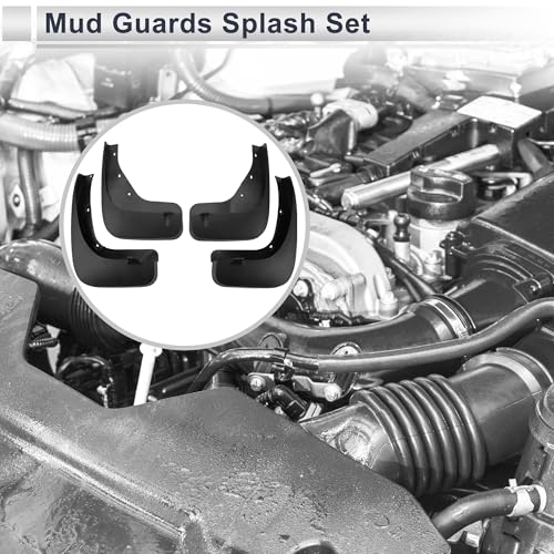 Image of X AUTOHAUX Front and Rear Mud Flaps Splash Guards for Infiniti FX35(QX70) 2009-2018 Mud Guards W /Mount Accessories 1 Set