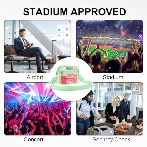 Image of USPECLARE Clear Bag for Stadium Events Clear Sports Fan Handbags Purses