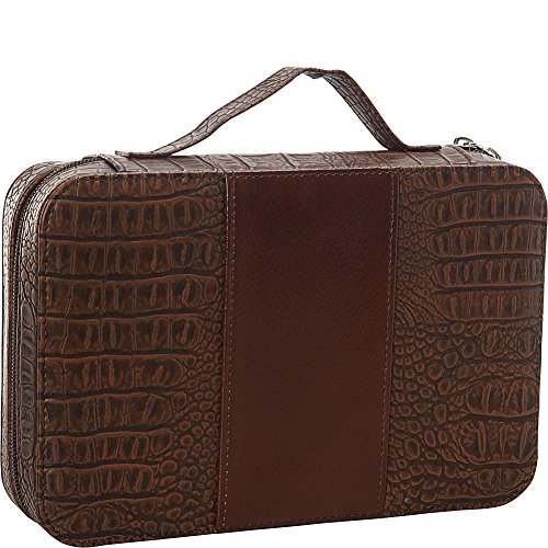 Goodhope Bags Deluxe Croc Leather Cosmetic Case (Black) 4 Goodhope Bags Deluxe Croc Leather Cosmetic Case (Black)