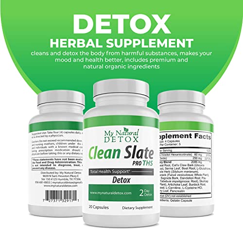 Clean Slate Pro THS 2-3 Day Advanced Detox for Women & Men with Cascara Sagrada, Dandelion & Senna Leaf, Support Digestion System, Flush Toxins, Urinary Tract, Herbal Repair Formula - Image 6