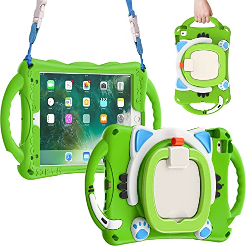 Coque iPad mini 4 antichoc pour enfant avec support et bandoulière
