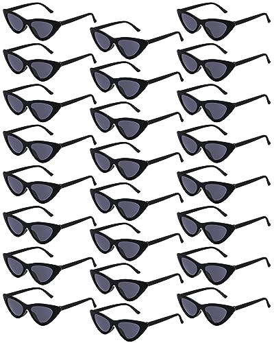 Kanayu 24 Pairs Retro Cat Eye Sunglasses for Women bulk Vintage Trendy Goggles Party Plastic Frame Sunglasses for men