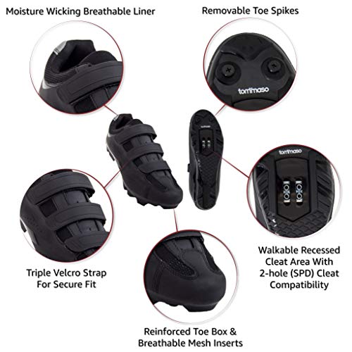 image for Tommaso Montagna 100 Men's Mountain Bike MTB Spin Cycling Shoe Compati