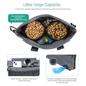 Oria Dog Treat Training Pouch Dog Treat Bag with Collapsible Bowl Pet Training Waste Bag Dog Food Bag with Removable Inner Pocket Easily Carry Pet Toys Kibble Treats  Cucciolini Doodles Oria dog treat training pouch dog treat bag with collapsible bowl pet training waste bag dog food bag with removable inner pocket easily carry pet toys kibble treats   cucciolini doodles