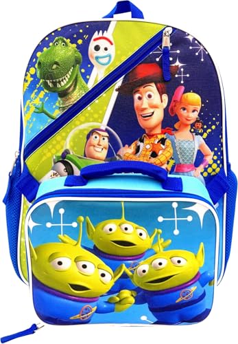 Disney Mochila de 40,6 cm com lancheira removível – Pacote de 2 peças para livros e lancheira isolada (Toy Story)