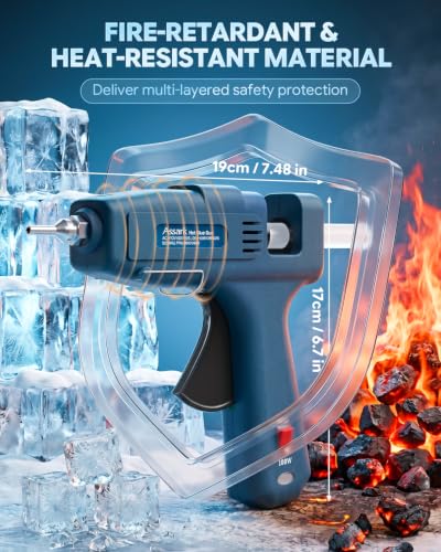 Image of Dual Power 60 /100W Hot Glue Gun, Fireproof Anti-Drip Fast Preheating Heavy Duty Industrial Glue Gun with 10 Glue Sticks, Adjustable Power for DIY Craft, Home Repair, Wood, Gift Wrapping