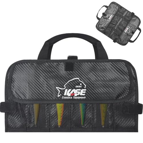 EHERDM Fishing Jig Bag Soft Baits Organizer Portable Tackle Storage Bags Large Capacity Lure Handbag for Saltwater&Freshwater Fishing Accessories Hold