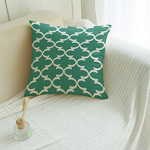 Winter Rangers Dekorativer Kissenbezug - Gitter-Kollektion, marokkanisches Gittermuster, grün, ultraweicher Kissenbezug… – Bild 4