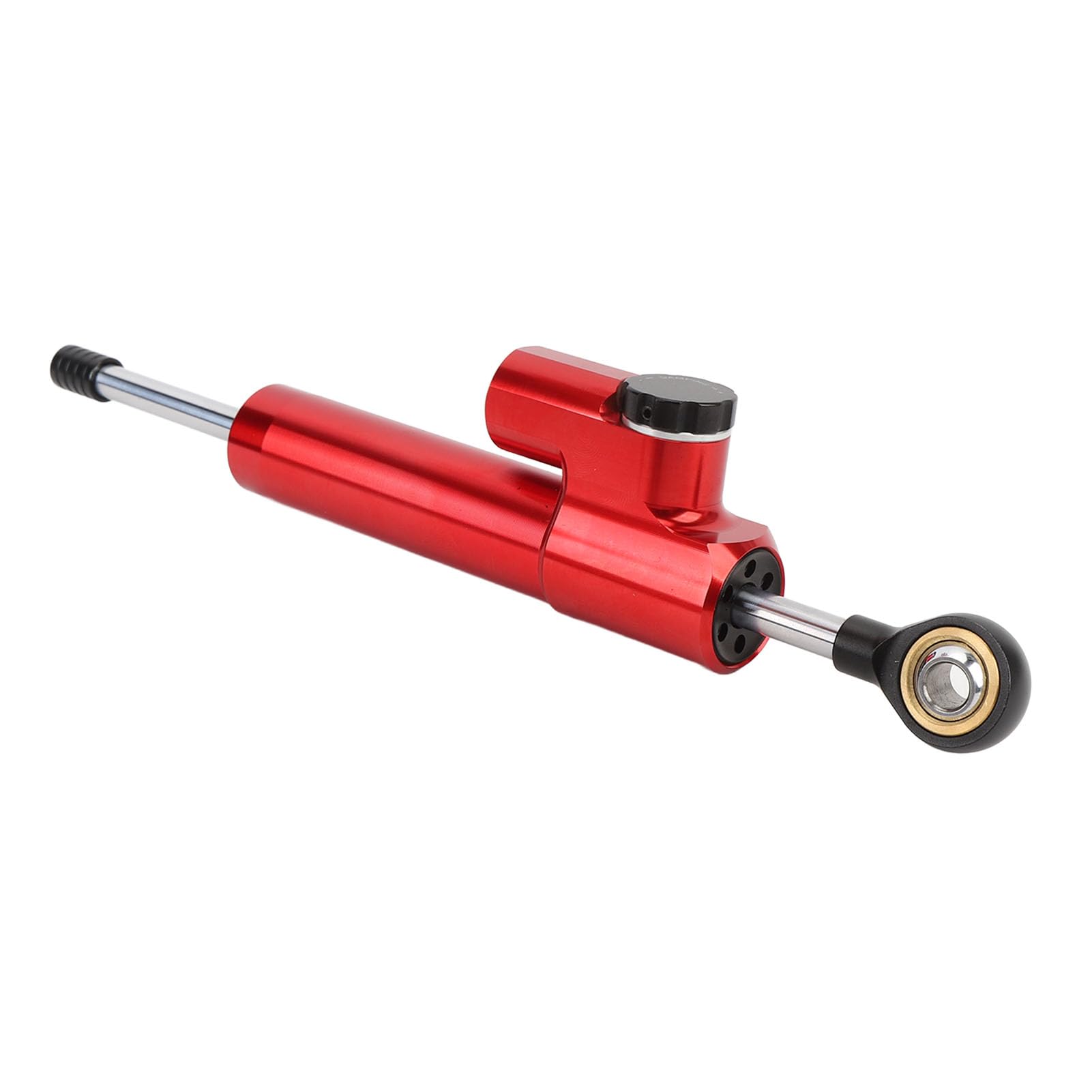 Aramox Amortisseur de Direction Réglable, Augmenter la stabilité Anti oscillation pour les Motos en Alliage D'aluminium 6061 avec 24 Niveaux D'amortissement (rouge)