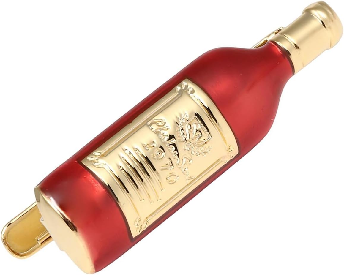 Red Wine Bottle Tie Clip Tie Bar