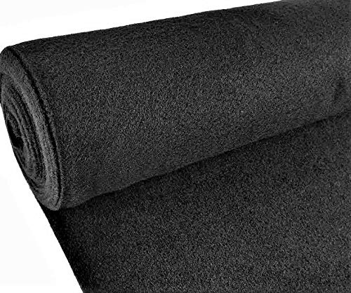 Black Color Upholstery Durable Un-Backed Automotive Marine Carpet 48" Wide x 15'