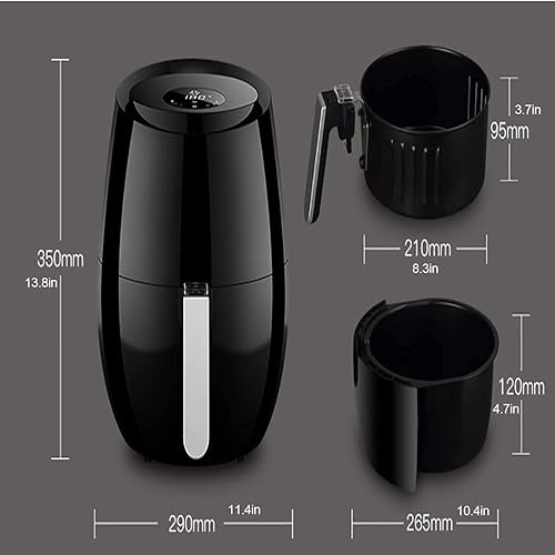 Miniatura 7 de Horno freidora de aire, freidora de aire de 5.5 cuartos de galón, freidora eléctrica de aire caliente sin aceite con 7 preajustes, pantalla táctil