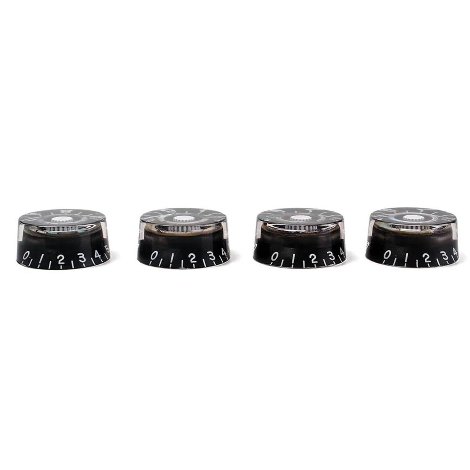 gitarrenzubehör für anfänger 4 Schwarze E-Gitarren-Knöpfe Blau-grünes Kunststoffmaterial Für Langlebigen Und Langlebigen Gebrauch